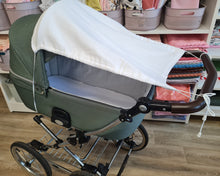 Load image into Gallery viewer, Pram sunshade, plain muslin in white