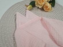 Load image into Gallery viewer, Muslin cuddly towel light pink plain with cat ears
