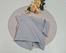 Load image into Gallery viewer, Muslin love cloth gray plain with cat ears