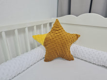 Load image into Gallery viewer, Decorative pillow star golden brown and the other side white