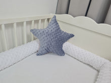 Load image into Gallery viewer, Decorative pillow star with three shades of minky fabric