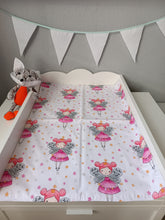 Load image into Gallery viewer, Mudy waterproof nursing pad for children. Bedspread with fairy pattern.