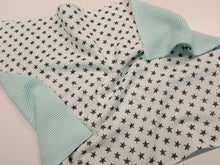 Load image into Gallery viewer, Waffle blanket, mint with stars