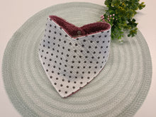Load image into Gallery viewer, Lace - bib terry plum with flowers