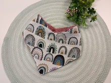 Load image into Gallery viewer, Lace - bib terry plum with rainbows
