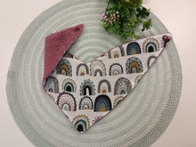 Load image into Gallery viewer, Lace - bib terry plum with rainbows
