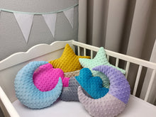 Load image into Gallery viewer, Decorative pillow star with three shades of minky fabric