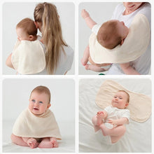 Load image into Gallery viewer, Shoulder towel made of cotton fabric with moisture-resistant terry, pattern with bunnies