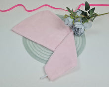 Load image into Gallery viewer, Hair accessory set, bamboo fabric light pink shade
