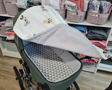 Load image into Gallery viewer, Pram parasol, cotton with Mickey Mouse on a white background 
