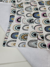 Load image into Gallery viewer, Muslin nursing pad for children with rainbows
