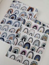 Load image into Gallery viewer, Muslin nursing pad for children with rainbows
