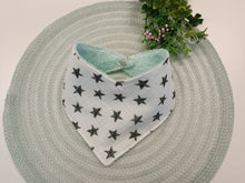 Load image into Gallery viewer, Lace - terry mint apron with stars
