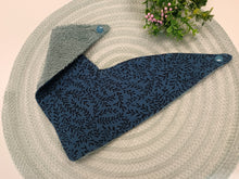 Load image into Gallery viewer, Lace - blue terry cloth apron with twigs
