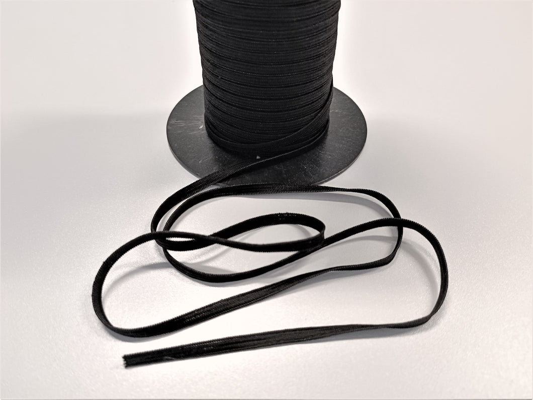 Black rubber, 6mm, 0.25 EUR/meter