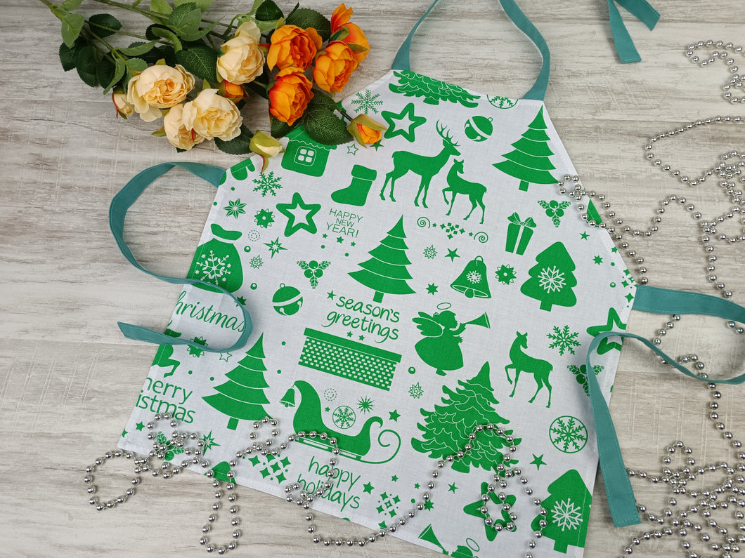 Apron with Christmas pattern