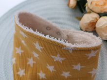 Load image into Gallery viewer, Lace - yellow terry cloth apron with stars
