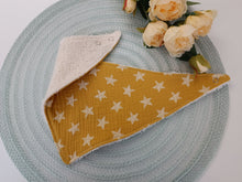 Load image into Gallery viewer, Lace - yellow terry cloth apron with stars
